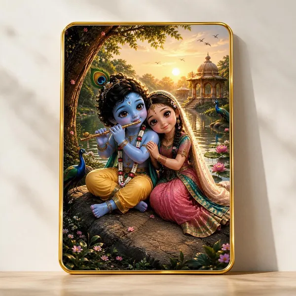 Gold_Tone_Spiritual_Radha_Krishna_Framed_Wall_Art