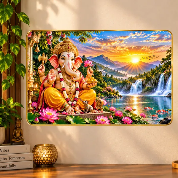 Gold_Framed_Ganesha_Religious_Wall_Art
