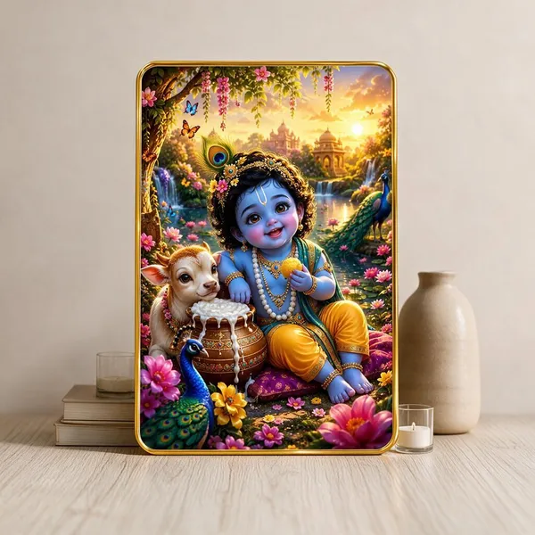 Religious_Krishna_Floral_Print_Decorative_Wall_Art