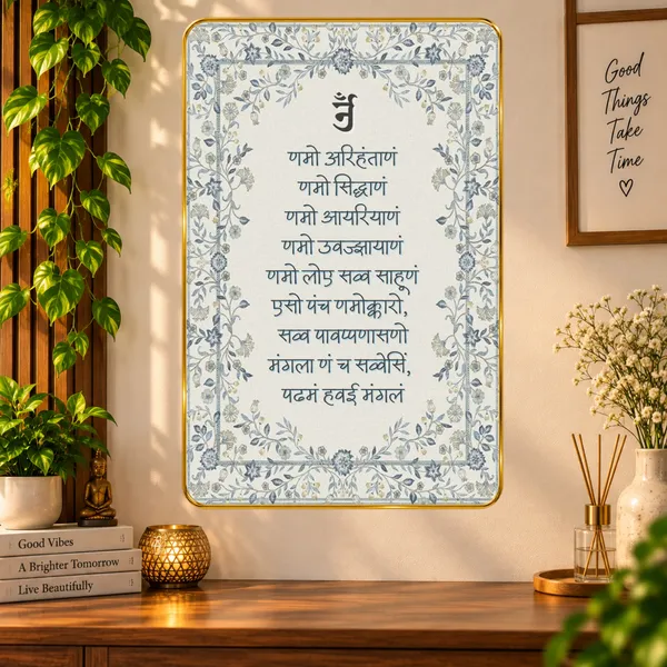 Religious_Floral_Print_Navkar_Mantra_Wall_Plaque