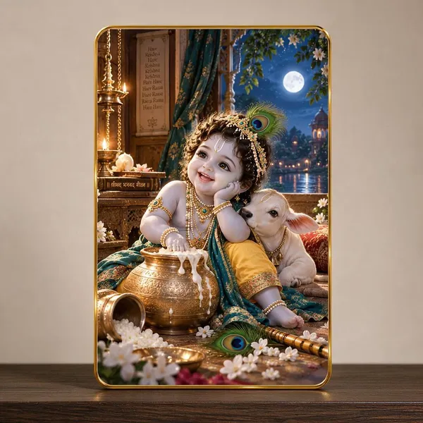 Gold-Tone_Devotional_Krishna_Wall_Art
