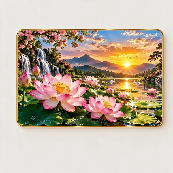 Framed_Scenic_Lotus_Landscape_Wall_Art