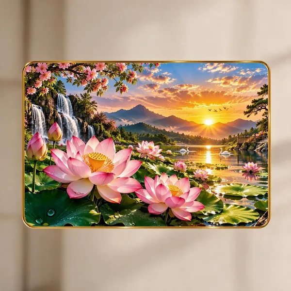 Framed_Scenic_Lotus_Landscape_Wall_Art