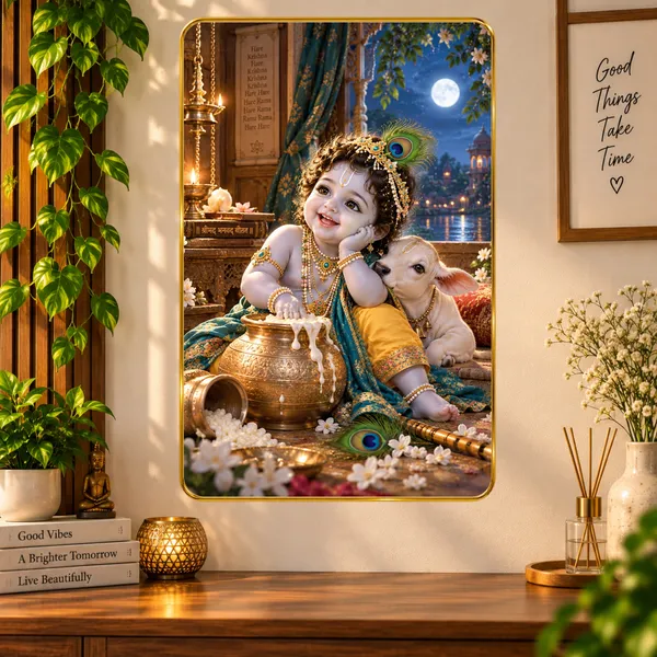 Gold-Tone_Devotional_Krishna_Wall_Art