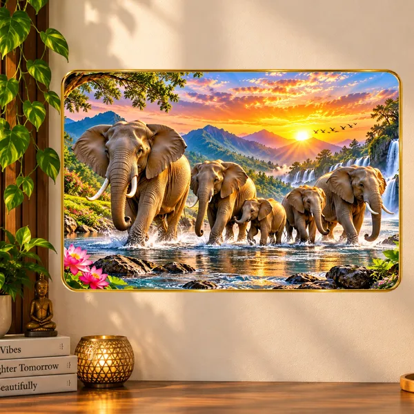 Scenic_Elephant_Printed_Wall_Art