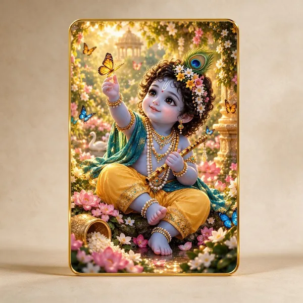 Printed_Floral_Krishna_Wall_Art_Painting
