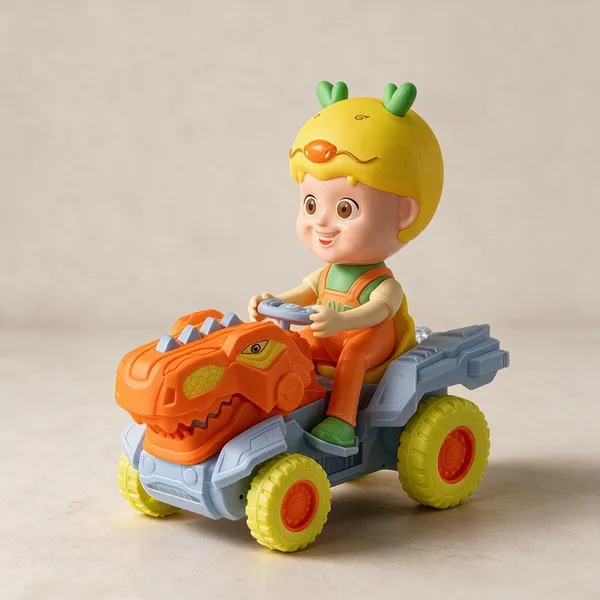 Orange_Dinosaur_Ride_On_Toy_Vehicle_With_Doll