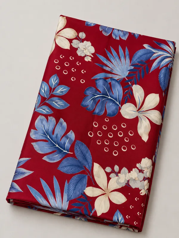 Red_Mull_Cotton_Short_Kurti_Fabric_For_Women_Unstitched