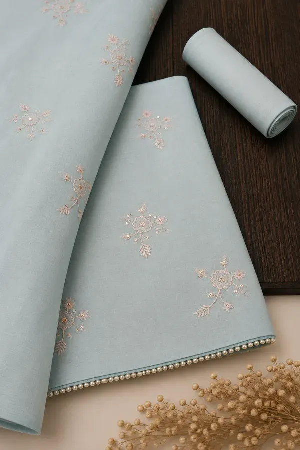 Pastel_Blue_Khadi_Cotton_Cord_Set_Fabric_For_Women_Unstitched