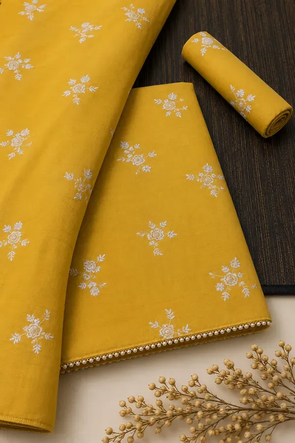 Yellow_Khadi_Cotton_Cord_Set_Fabric_For_Women_Unstitched