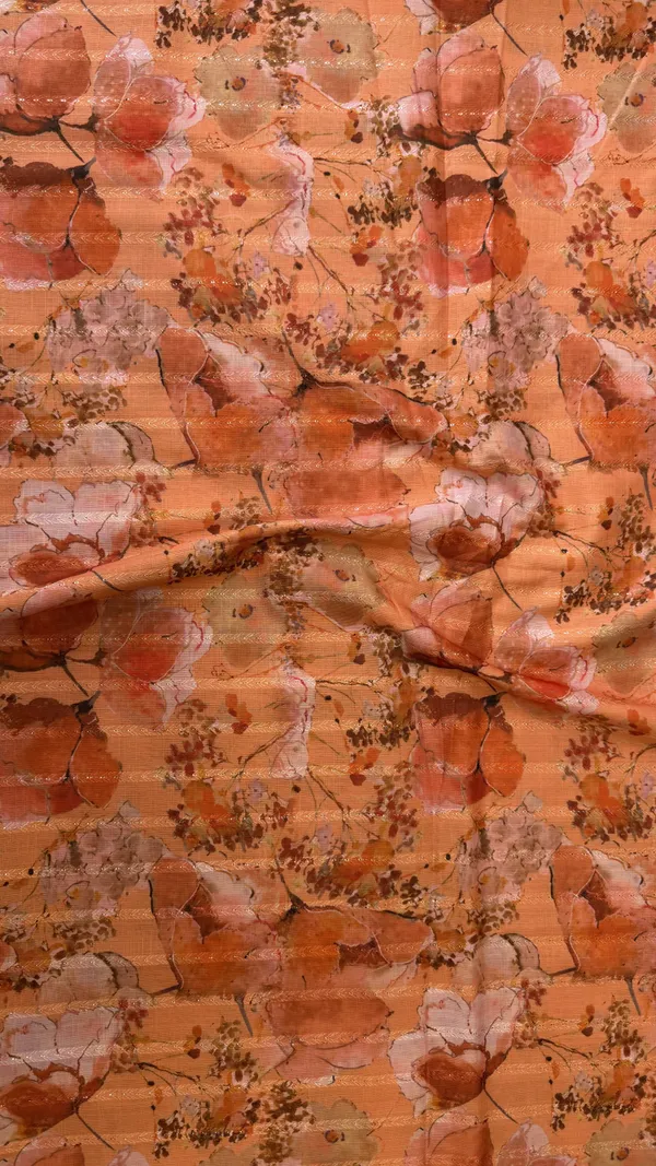 Orange_Cotton_Linen_Short_Kurti_Fabric_For_Women_Unstitched