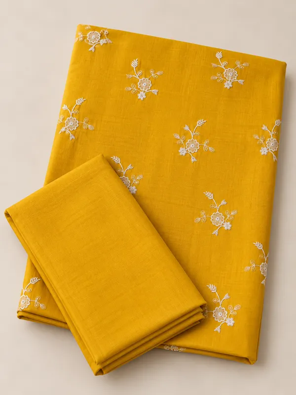 Yellow_Khadi_Cotton_Cord_Set_Fabric_For_Women_Unstitched