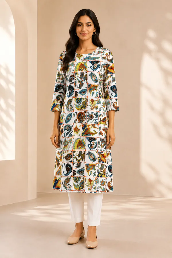 Multicolor_Paisley_Printed_Short_Kurti_Fabric_Unstitched