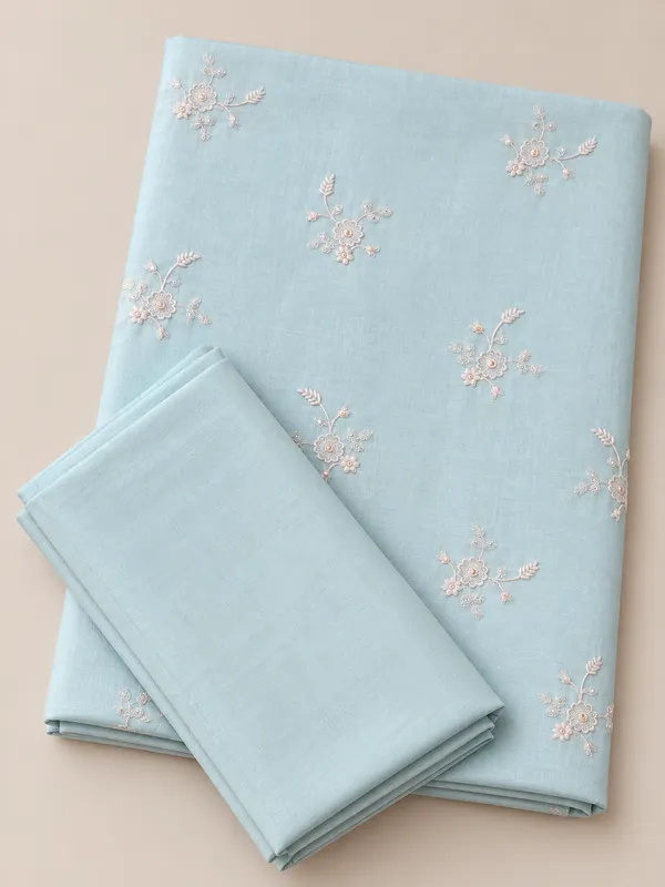 Pastel_Blue_Khadi_Cotton_Cord_Set_Fabric_For_Women_Unstitched