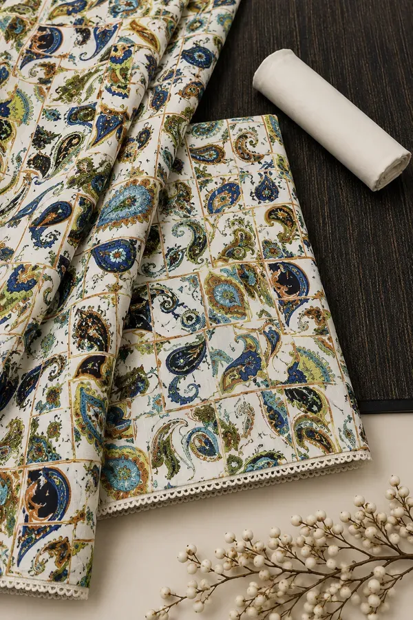 Multicolor_Paisley_Printed_Cotton_Kurta_Pant_Fabric_Set_Unstitched