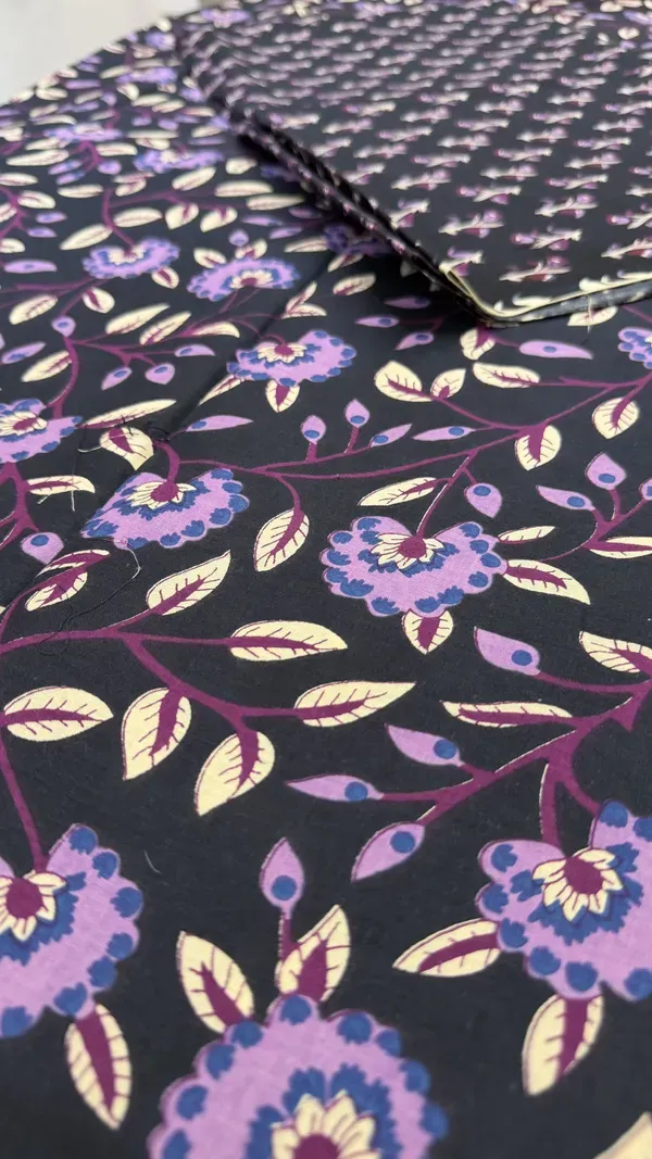Black_And_Purple_Cotton_Cord_Set_Fabric_For_Women_Unstitched