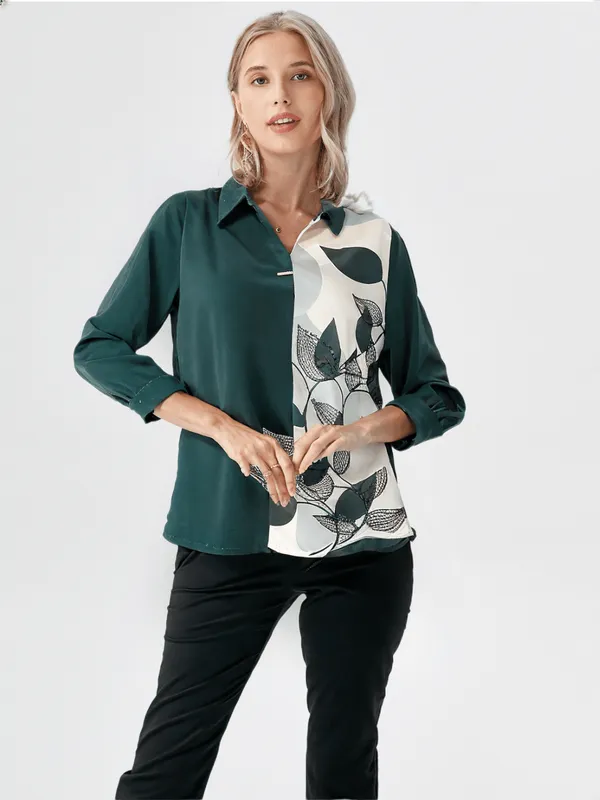 Women_S_Printed_Top_Green
