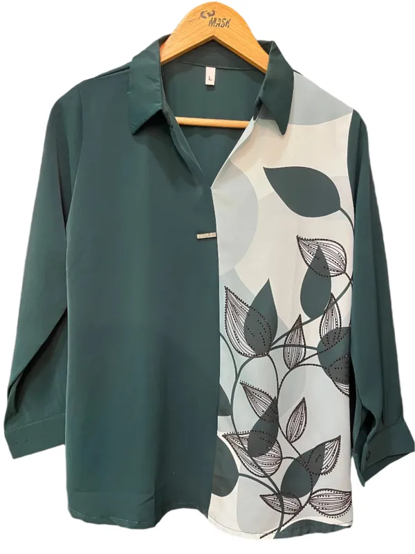 Women_S_Printed_Top_Green