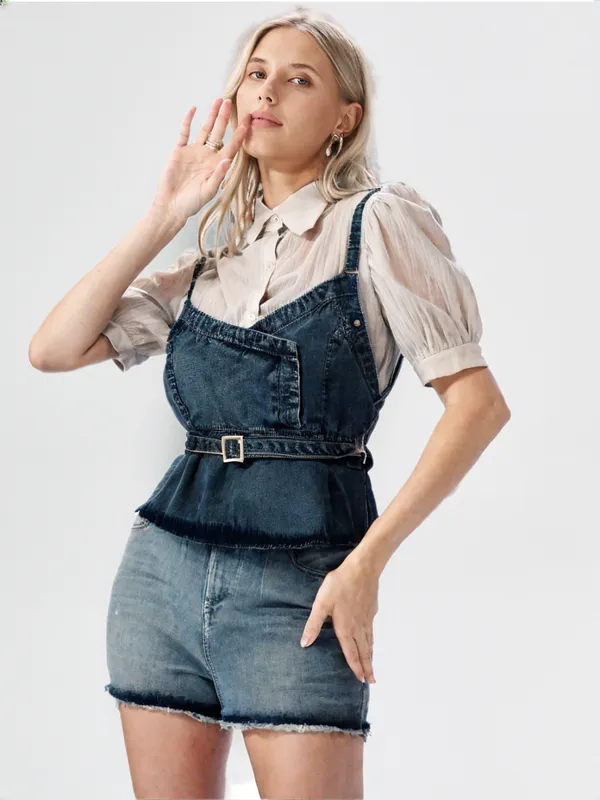 Women_S_Shirt_With_Top_Blue