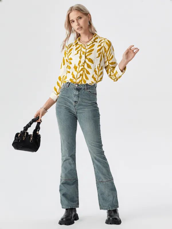 Women_S_Printed_Shirt_Cream_Mustard