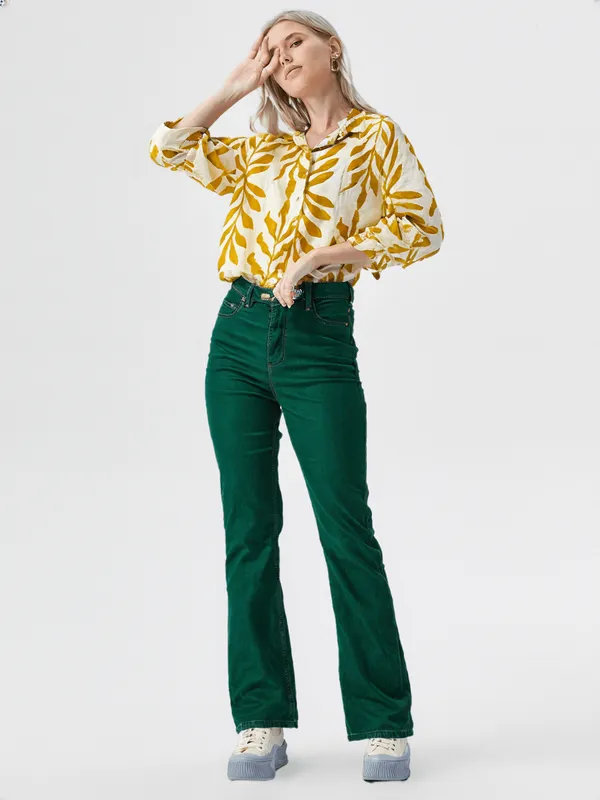 Women_S_Printed_Shirt_Cream_Mustard