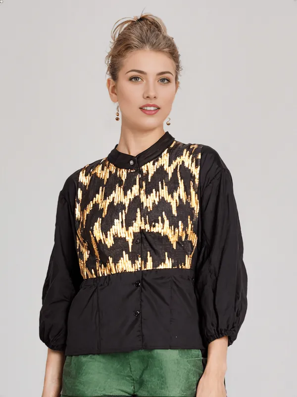 Women_S_Printed_Shirt_Black