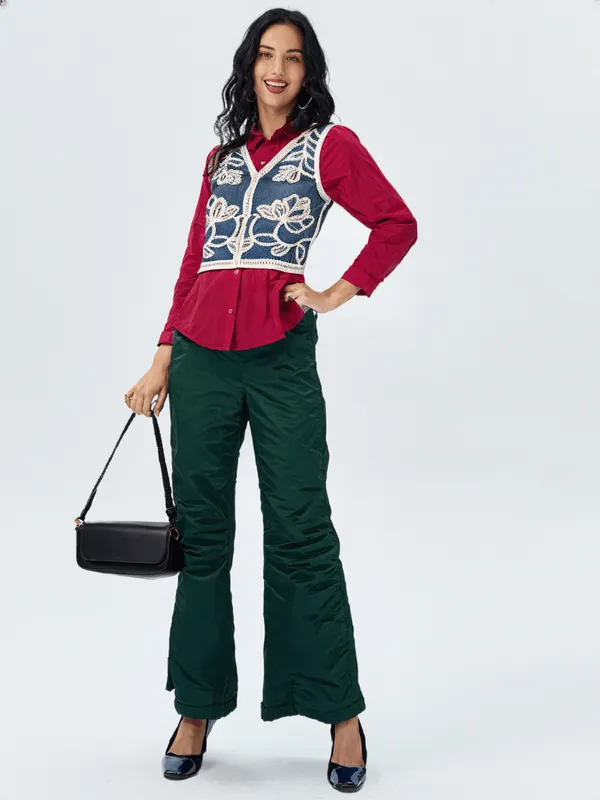 Women_S_Shirt_With_Shrug_Hot_Pink