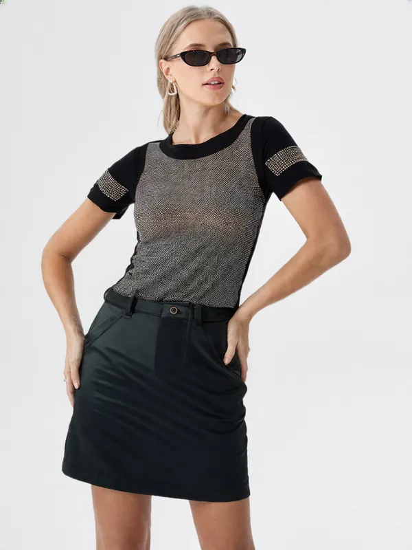 Women_S_T_Shirt_Black_Silver