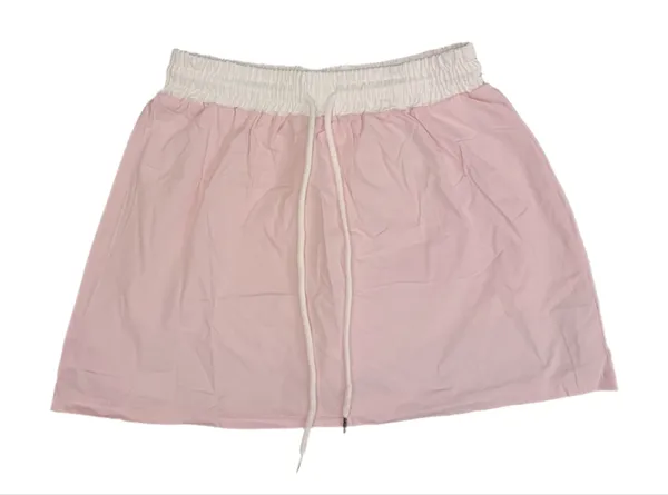 Women_S_Mini_Skirt_With_White_Elastic_Waistband_Pink