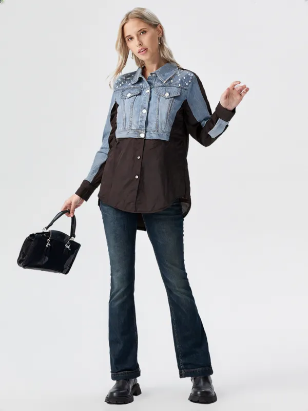 Women_S_Denim_Shirt_Black