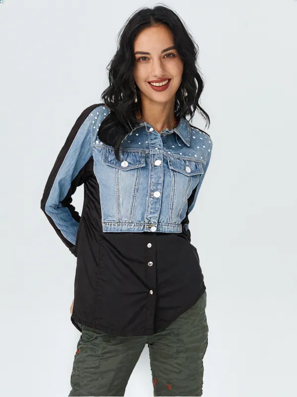 Women_S_Denim_Shirt_Black