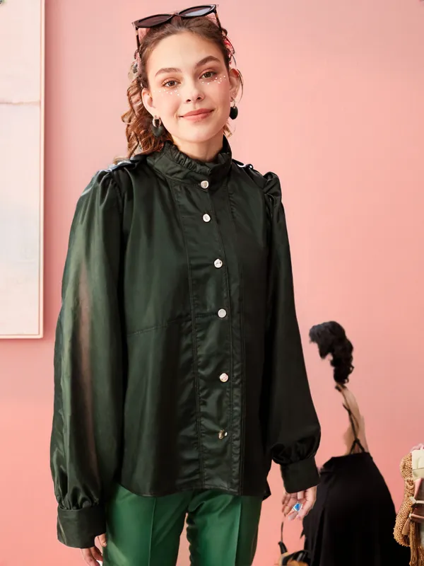 Women_S_Solid_Satin_Shirt_Black