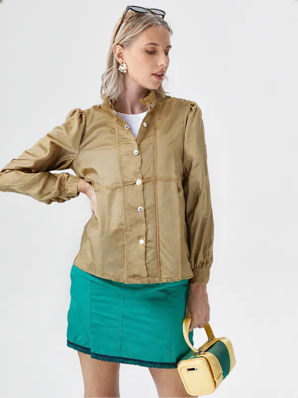 Women_S_Solid_Satin_Shirt_Brown
