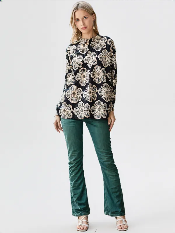 Women_S_Floral_Printed_Shirt_Black