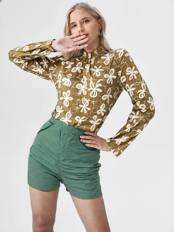 Women_S_Floral_Printed_Shirt_Khaki