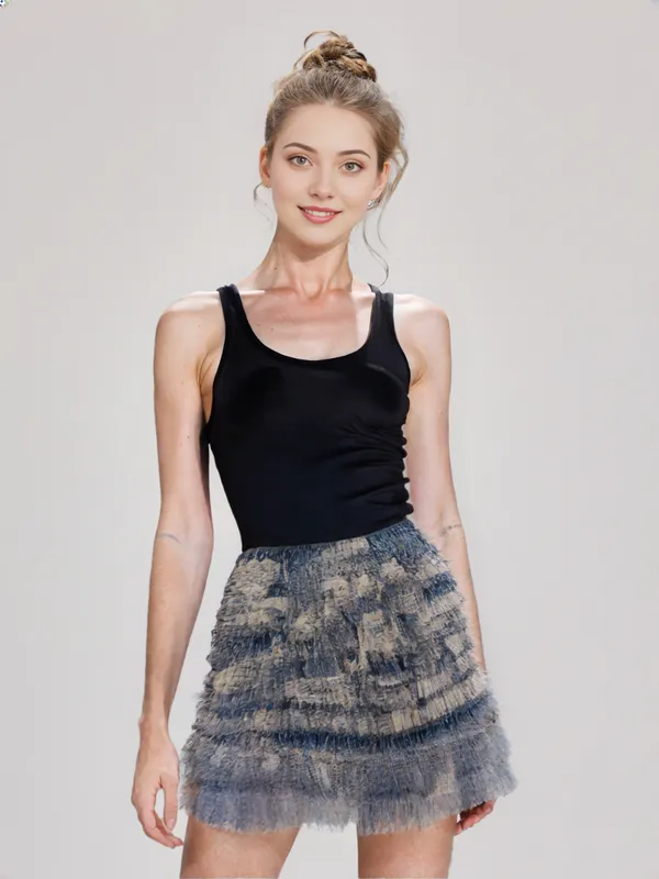 Women_S_Net_Skirt_With_Subtle_Abstract_Print_Blue
