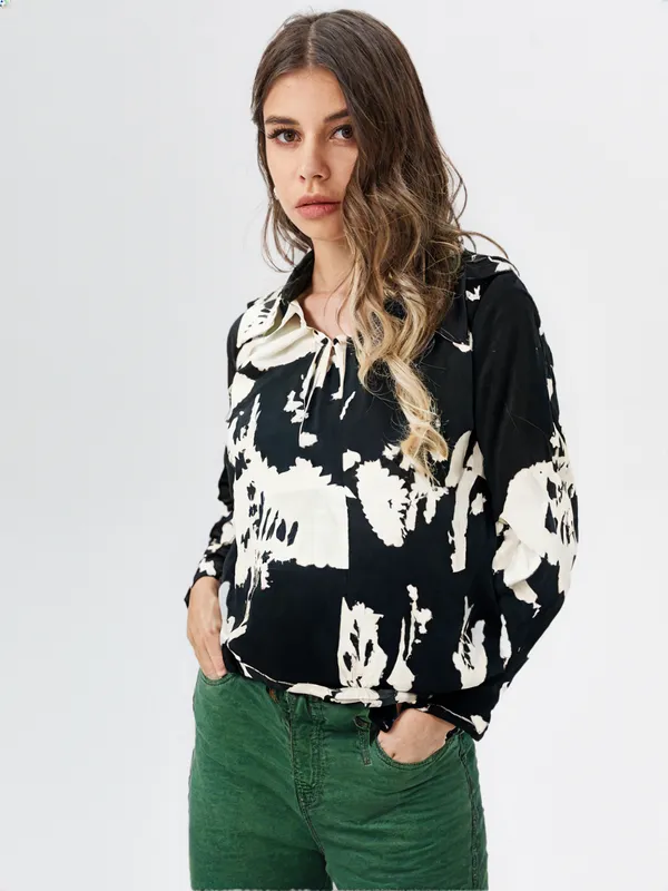 Women_S_Printed_Shirt_Black_White