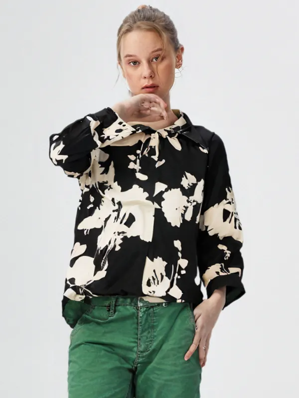 Women_S_Printed_Shirt_Black_White