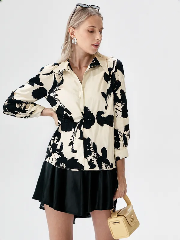 Women_S_Printed_Shirt_Black_Cream