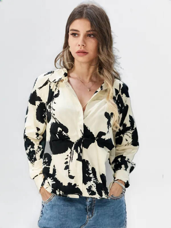Women_S_Printed_Shirt_Black_Cream