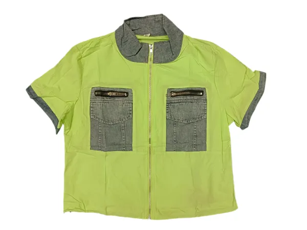 Women_S_Cotton_Shirt_Front_Zip_Closer_Style_Neon_Green