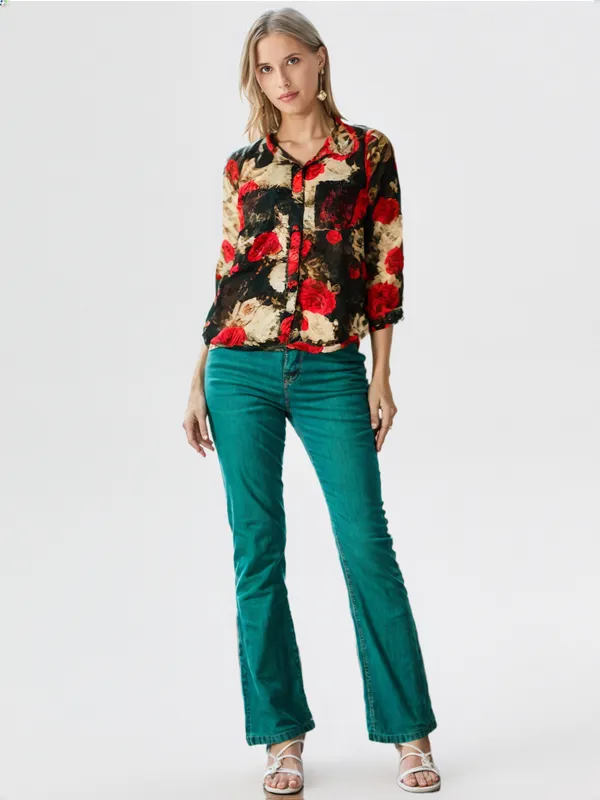 Women_S_Printed_Shirt_Black_Red