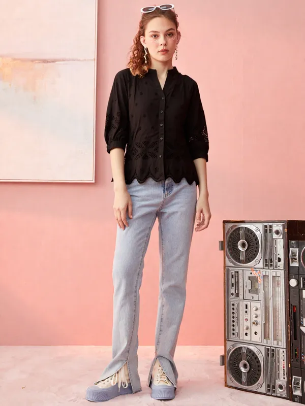 Women_S_Cotton_Shirt_Black