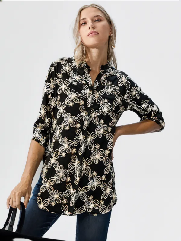 Women_S_Printed_Shirt_Black