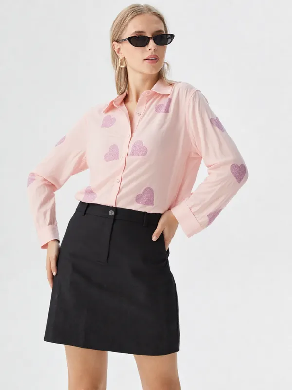 Women_S_Heart_Printed_Cotton_Shirt_Peach