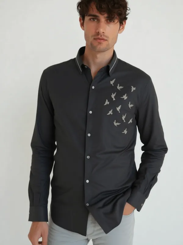 Manzon_Men_S_Shirt_Black