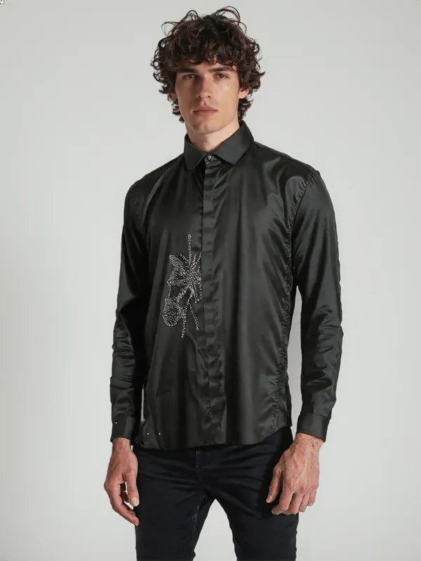Manzon_Men_S_Shirt_Black
