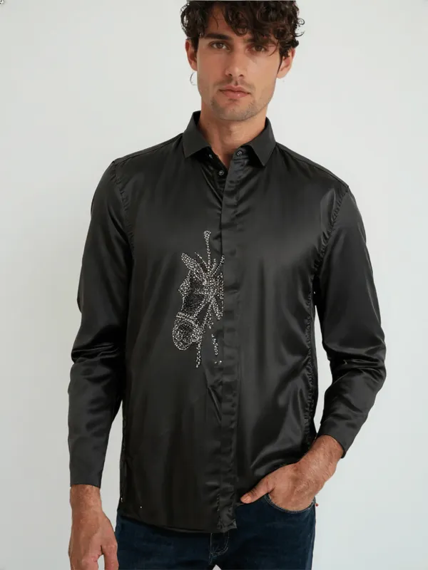 Manzon_Men_S_Shirt_Black