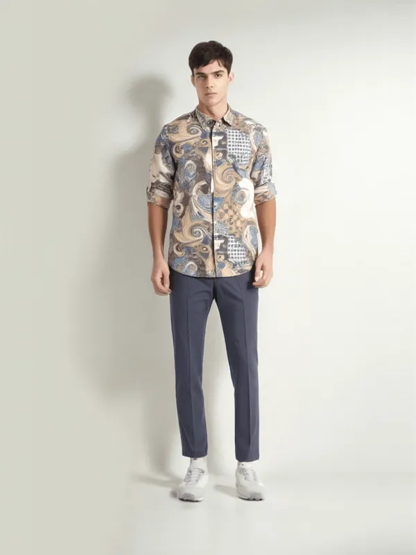 Riverblue_Men_S_Fawn_Printed_Shirt_Fawn