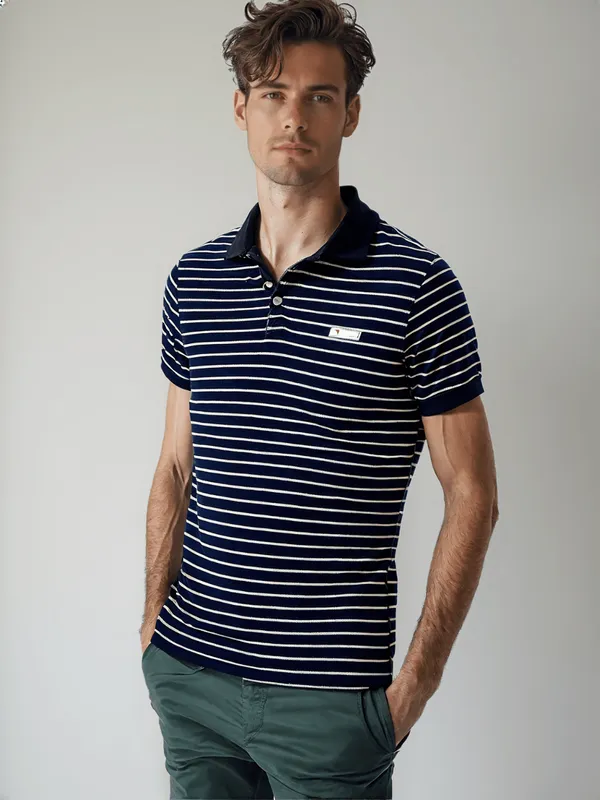 Riverblue_Men_S_Black_Striped_T_Shirt_Black